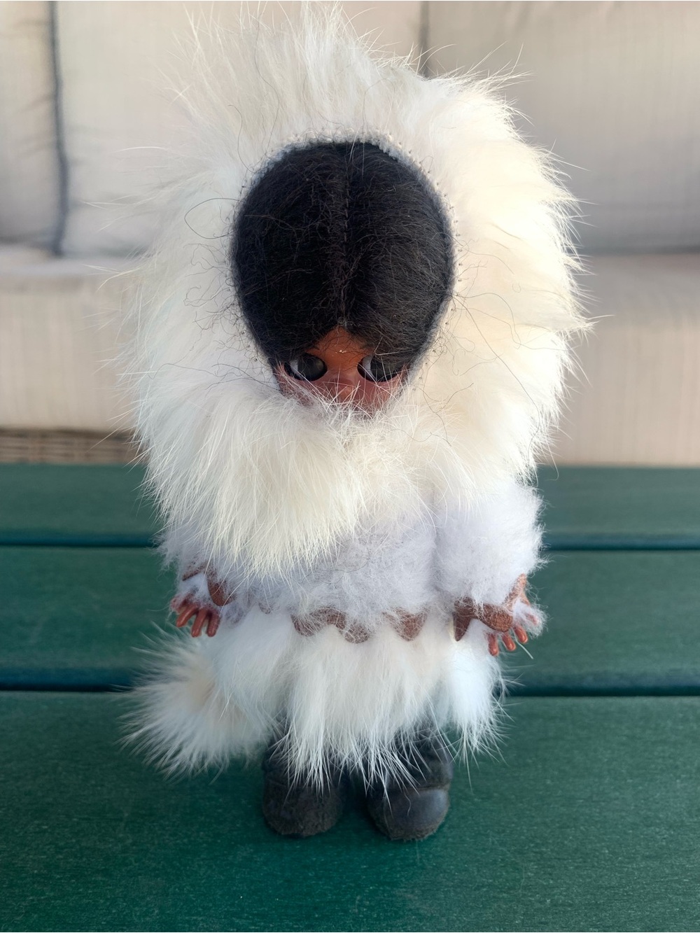 Vintage Carlson Alaskan Eskimo Doll Real Fur with Working Sleepy Eyes